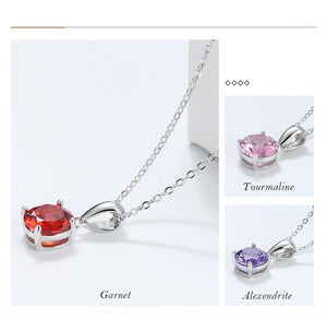 925 Sterling Silver Lucky Colors Necklace (12 colors)