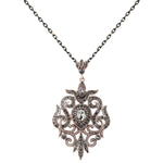 Gray Crystal Pendant Necklace (N1)