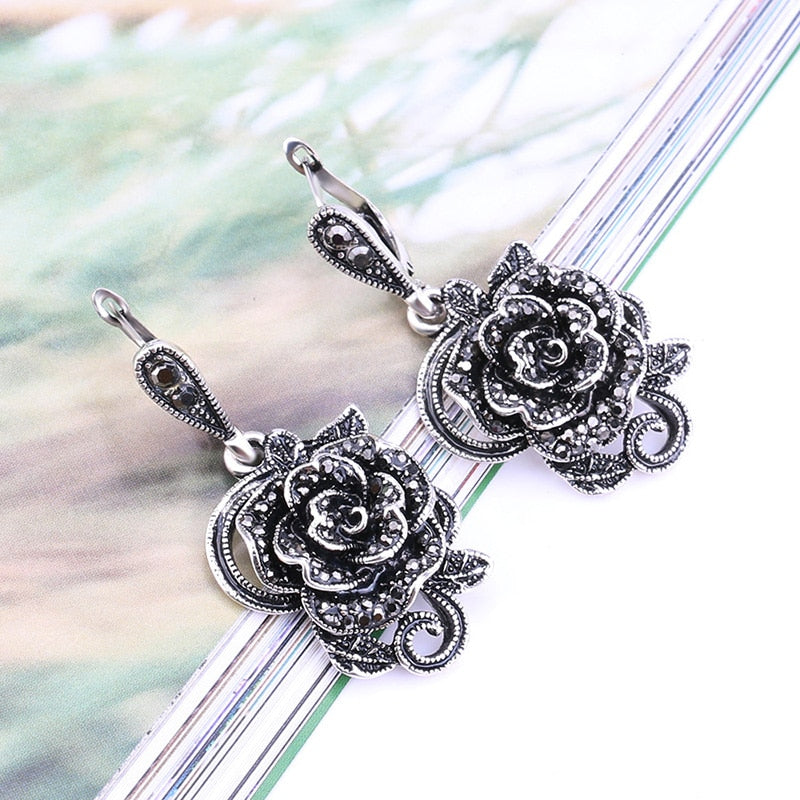 Crystal Roses Earrings