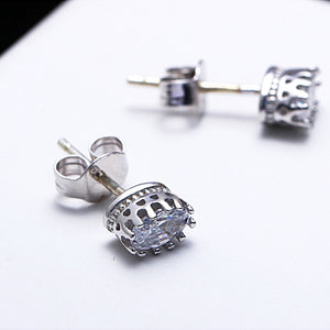 925 Sterling Silver Oval Stud Earrings