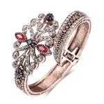 Crystal Flower Cuff Bracelet (2 Colors)