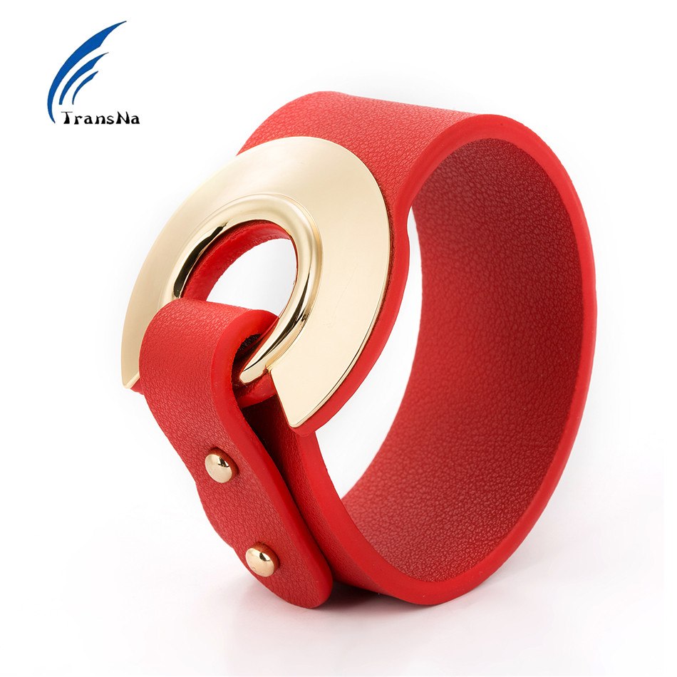 Red Leather Office Bracelet